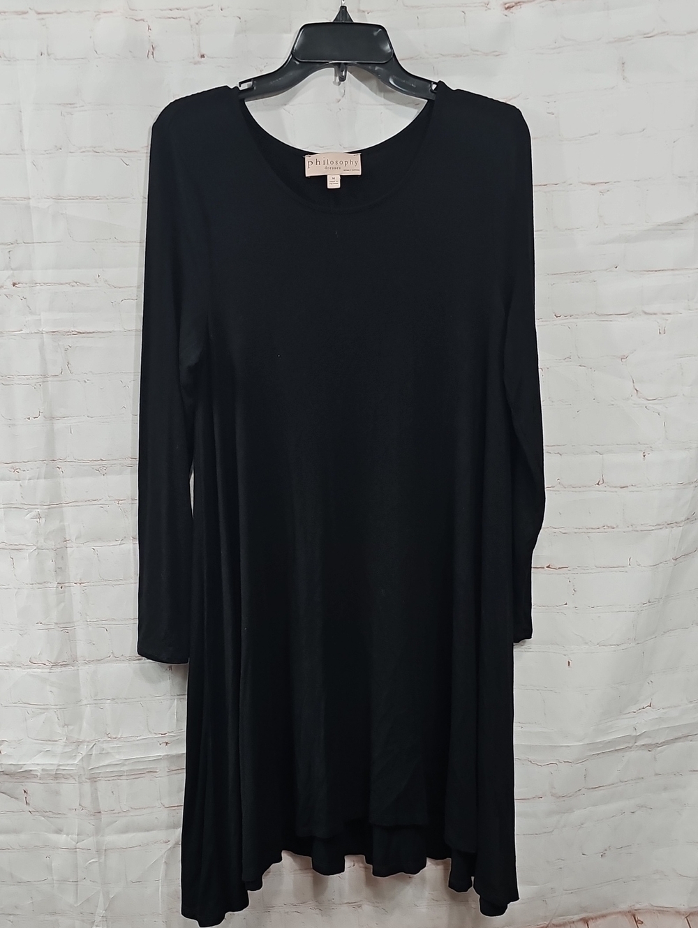 Philosophy Black Long Sleeve A-Line Dress